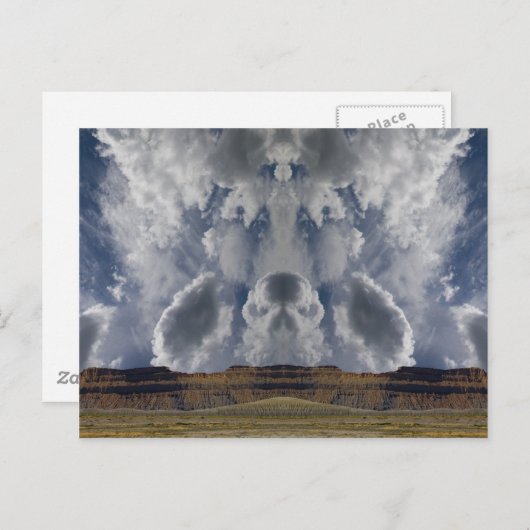 Cloudformaties boven woestijn briefkaart (Voorkant / Achterkant)