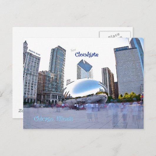 Cloudgate - Chicago, Illinois Briefkaart (Voorkant / Achterkant)