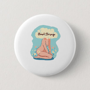 Cloudopslag - Grappig cadeau voor programmeurs Ronde Button 5,7 Cm
