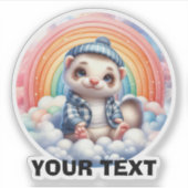 Clouds À Ferret, Sticker Personnalisable. (Devant)