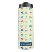 Clouds and Umbrellas Cute Pattern Personalized