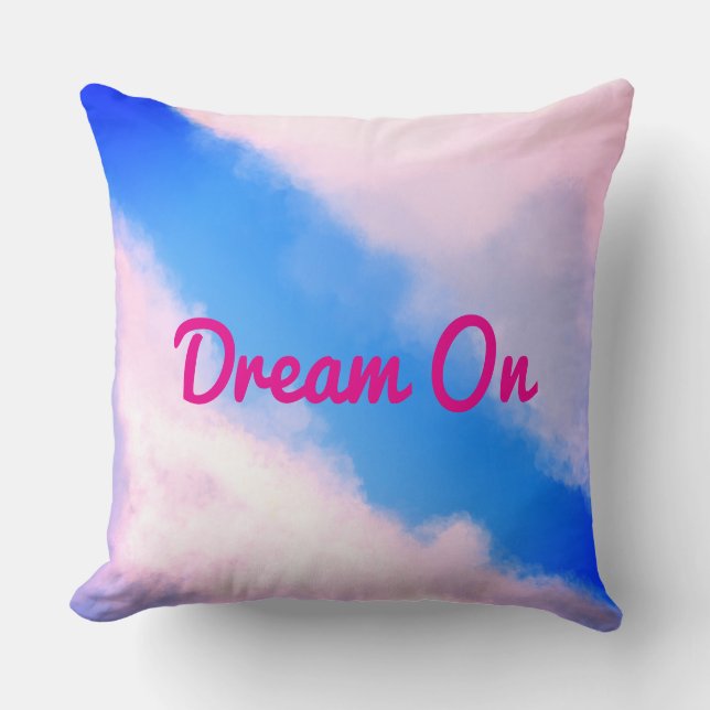 Clouds Apart - Bleu avec Coussin de nuages Pinkish (Recto)