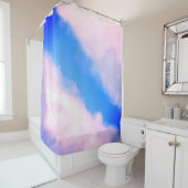 Clouds Apart -Bleu avec nuages Pinkish rideau de d (En situation)