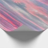 Clouds Beauful Pink White Blue Painted Sky Cadeaupapier (Hoek)