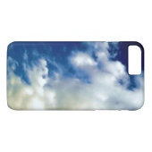 Clouds blancs et Ciel bleu iPhone 7 Coque (Dos (Horizontal))