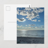 Clouds Cloudy Blue Sky Empty Beach  Briefkaart (Voorkant / Achterkant)