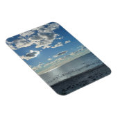 Clouds Cloudy Blue Sky Empty Beach  Magneet (Rechterzijde)