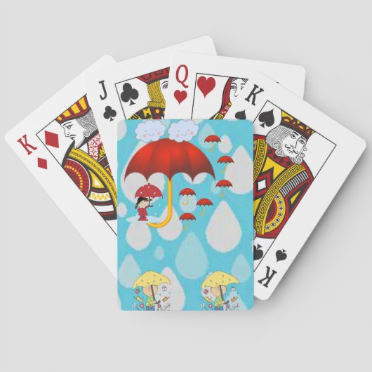 Clouds die kaartdecer afspelen pokerkaarten (Achterkant)