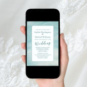 Clouds Digital Faire-part de mariage QR Code Ether