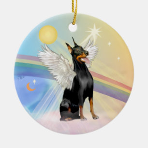 Clouds - Doberman Pinscher Keramisch Ornament