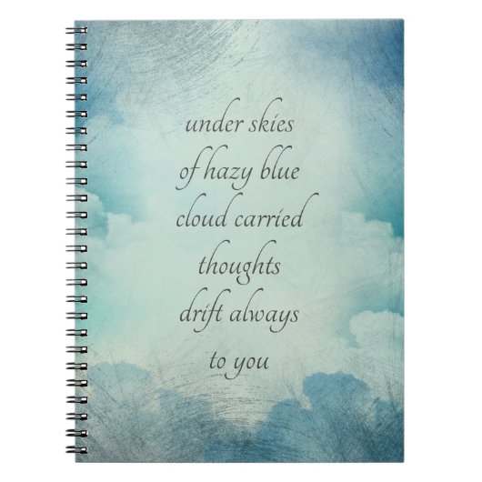 Clouds en Sky Thoughts Whimsical  Style Notitieboek (Voorkant)