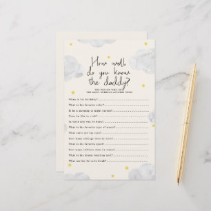 Clouds Hoe goed ken je papa Baby shower spel