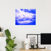 Clouds in Clear Blue Sky Poster (Thuiskantoor)