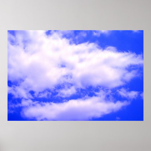 Clouds in Clear Blue Sky Poster (Voorkant)