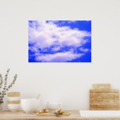 Clouds in Clear Blue Sky Poster (Keuken)