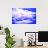 Clouds in Clear Blue Sky Poster (Thuiskantoor)