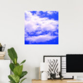 Clouds in Clear Blue Sky Square Poster (Thuiskantoor)
