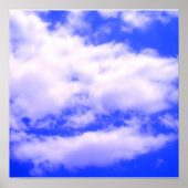 Clouds in Clear Blue Sky Square Poster (Voorkant)