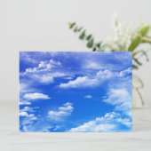 Clouds Invitation Kaart (Staand voorkant)