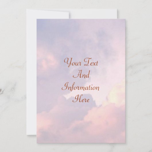 Clouds Invitation Kaart (Voorkant)