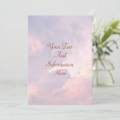 Clouds Invitation Kaart (Staand voorkant)