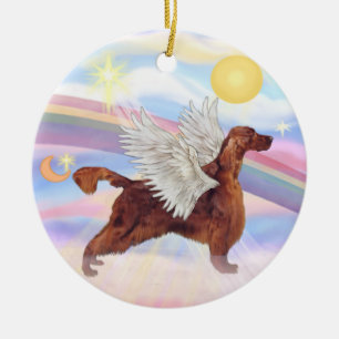 Clouds - Irish Setter Keramisch Ornament
