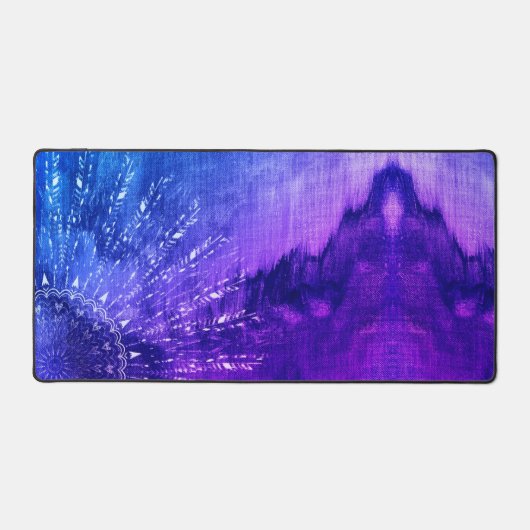 Clouds Mandala bleu violet Boho Bohemian (Recto)