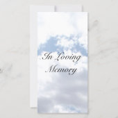 "Clouds" Memorial Kaarten (Voorkant)
