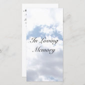"Clouds" Memorial Kaarten (Voorkant / Achterkant)