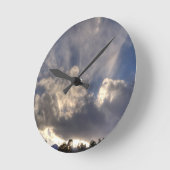 Clouds met achtergrondverlichting ronde klok (Hoek)