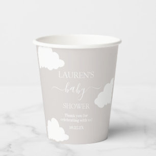 Clouds Minimalistisch Baby shower Papieren Bekers