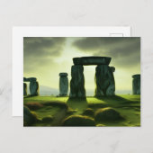 Clouds over Stonehenge Fantasy Digital Art Briefkaart (Voorkant / Achterkant)