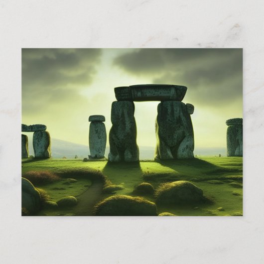 Clouds over Stonehenge Fantasy Digital Art Briefkaart (Voorkant)