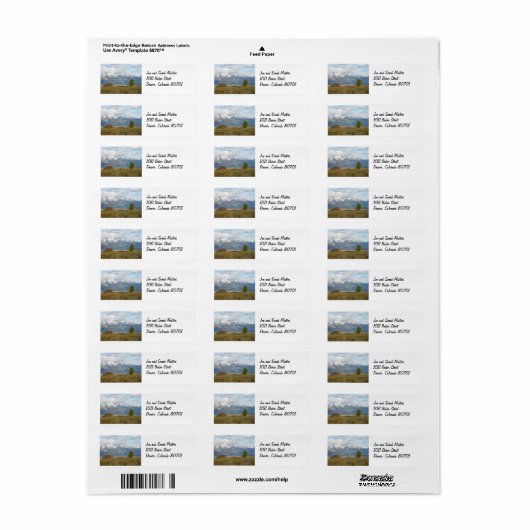 Clouds Over The Tetons Retour Address Label (Full Sheet)