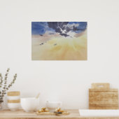 Clouds Painting in Watercolor  Poster (Keuken)