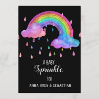 *~* Clouds Rainbow Rain druppelt Uitnodiging voor 