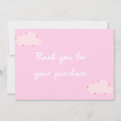 Clouds roses Carte de remerciements de coeur Petit (Devant)