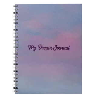 Clouds roses et étoiles Dream Journal Carnet