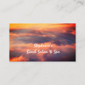 Clouds Sky Artistic Tropical Sunset Spa Salon Visitekaartje (Voorkant)