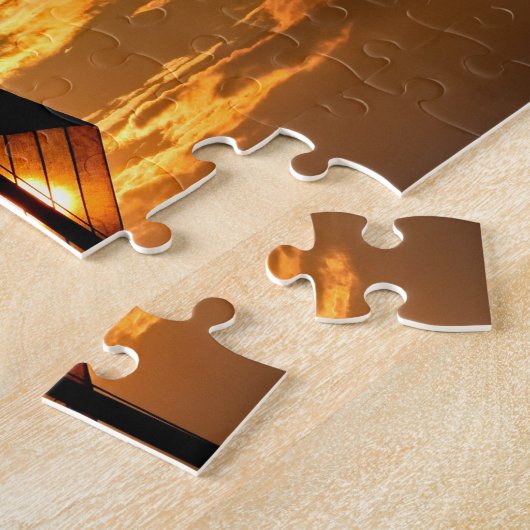 Clouds, Sky en Flag op Sunset - 8x10 - 110 pcs. Legpuzzel (Zijkant)