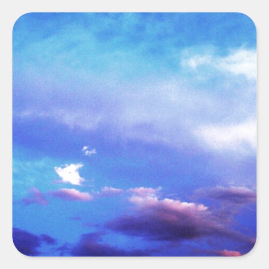 Clouds & Sky Vierkante Sticker (Voorkant)
