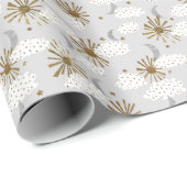 Clouds, sun, and moon, minimalistic pattern. cadeaupapier (Rol Hoek)