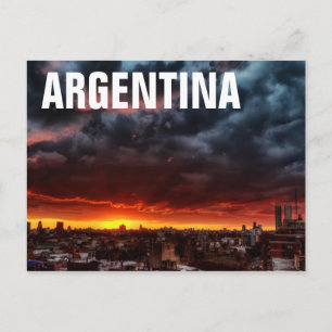 Clouds, Sunset and Red Briefkaart