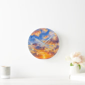 Clouds Wall Clock — Sky-Inspired Design Ronde Klok (Huis)
