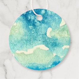 Clouds Watercolor Art Bedankjes Labels