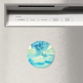 Clouds Watercolor Art Magneet (Insitu (Vaatwasser))