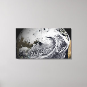 Cloudsimulatie van één dag 2 canvas afdruk