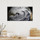 Cloudsimulatie van één dag 2 poster (Keuken)