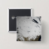 Cloudsimulatie van één dag 2 vierkante button 5,1 cm (Voorkant /achterkant)