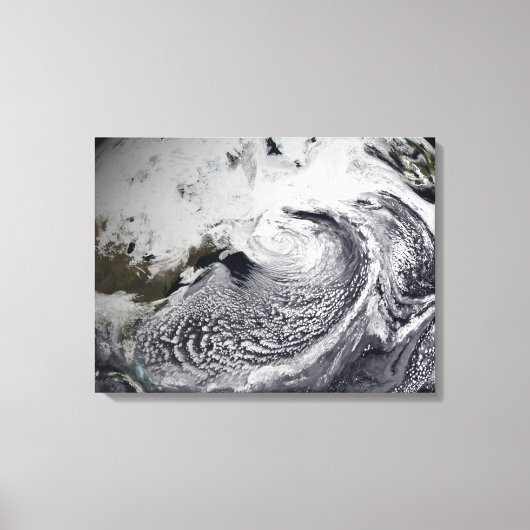 Cloudsimulatie van één dag 3 canvas afdruk (Voorkant)